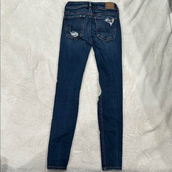 American Eagle Distressed Skinny Jeans Super Stretch - Picture 4 of 5